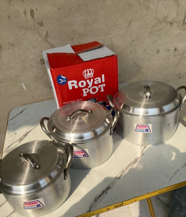 Royal aluminium pot 3 set