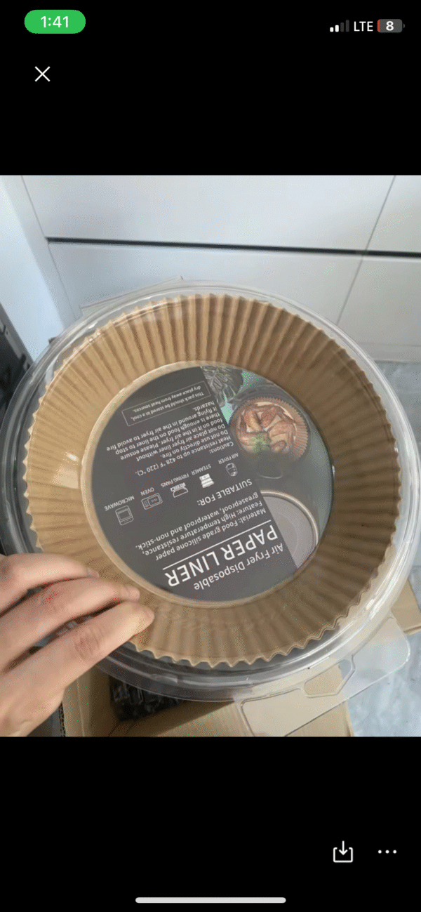 Airfryers paper liner round shape (50pcs)