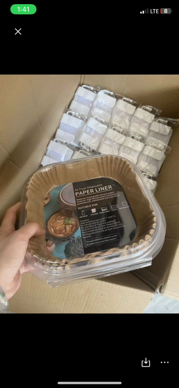 Airfryer paper liner square shape (50pcs)