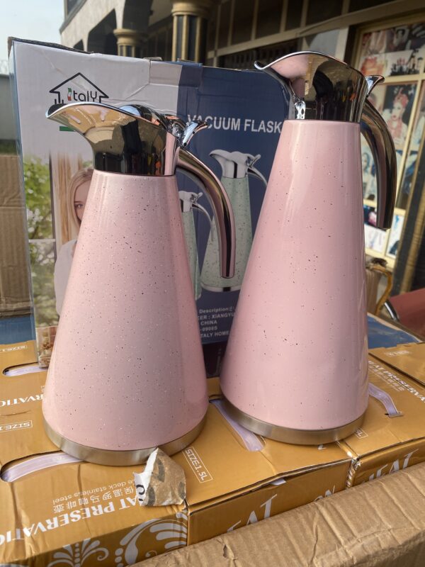 2 in 1 Vaccum flask double deck PINK