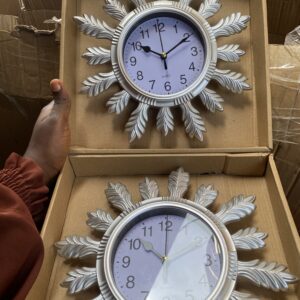 Silver wall clock 1