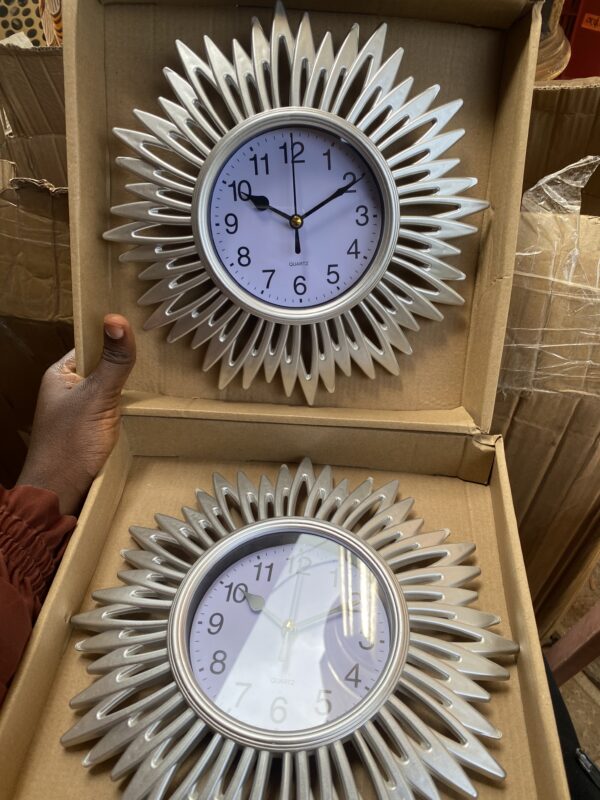 Silver wall clock 2