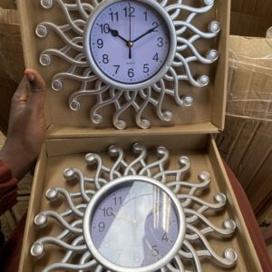Silver wall clock 4
