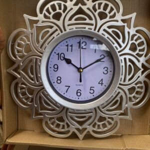 Silver wall clock 5