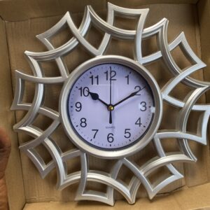 Silver wall clock 7