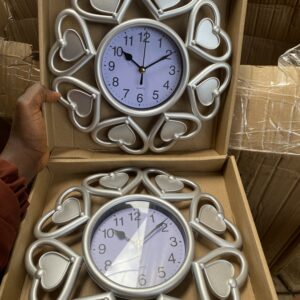 Silver wall clock 8