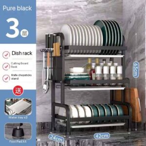 3 step drainer BLACK