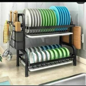 2 step dish drainer