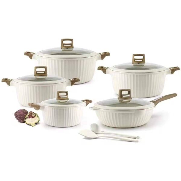 12pcs die cast aluminum pot