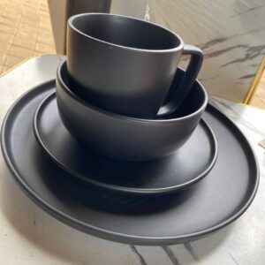 BLACK 16pcs dinner set