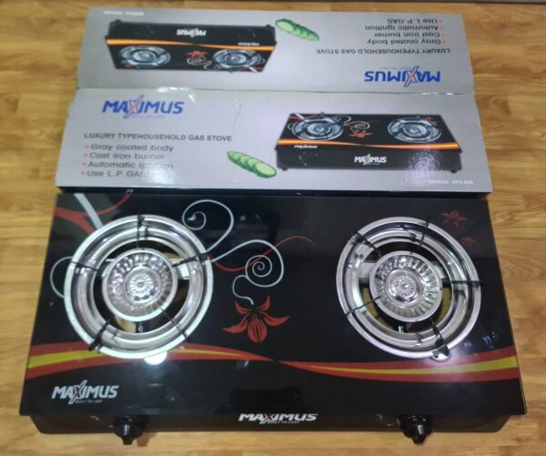 Maximus glass gas table top auto ignition