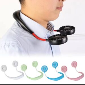 Neck rechargeable fan