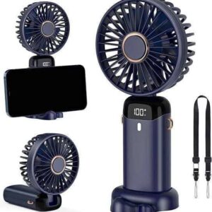 Led digital display mini fan