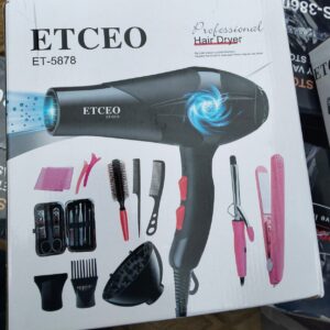 Hair dryer with accessories