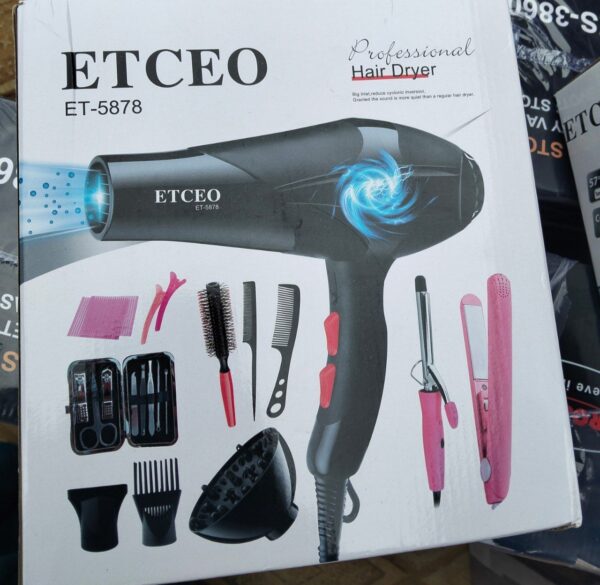 Hair dryer with accessories