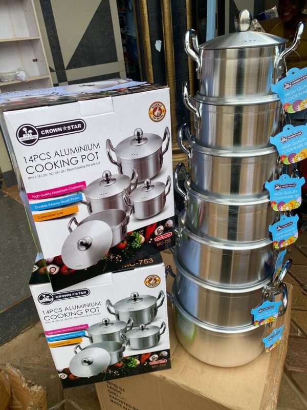 7pcs master chef aluminum pot